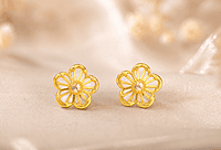 18 kt Gold Aura Ray Blossom Studs