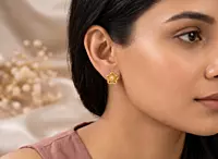18 kt Gold Aura Ray Blossom Studs