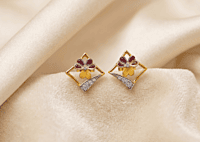 18 kt Gold Enchanted Blossom Rhombus Studs