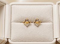 18 kt Gold Enchanted Blossom Rhombus Studs