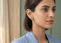 18 kt Gold Enchanted Blossom Rhombus Studs