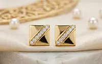18 kt Golf Aura Liquid Meridian Studs