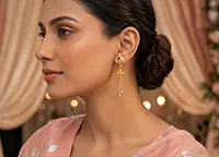 18 kt Gold Mayura Enamel Jhumkis