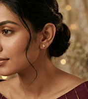 18 kt gold hexa star stud earrings