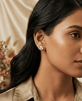 925 Silver Crystal Prism Stud Earrings