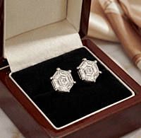 925 Silver Crystal Prism Stud Earrings