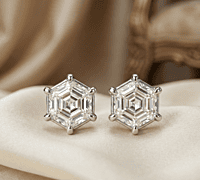 925 Silver Crystal Prism Stud Earrings