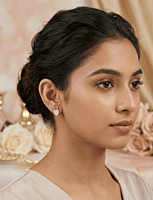 925 Silver Radiant Hearts Stud Earrings