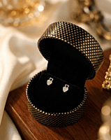 925 Silver Radiant Hearts Stud Earrings