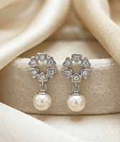 925 Silver Eternal Wreath Pearl Drops
