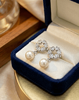 925 Silver Eternal Wreath Pearl Drops