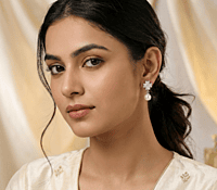 925 Silver Sparkling Clover Pearl Drops