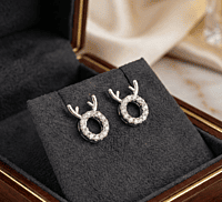 925 Silver Northern Lights Reindeer Studs