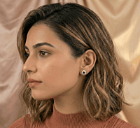 925 Silver Midnight Onyx Stud Earrings