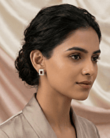 925 Silver Royal Red Stud Earrings