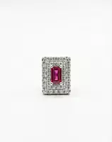 925 Silver Royal Red Stud Earrings