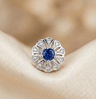 925 Silver Azure Bloom Stud Earrings