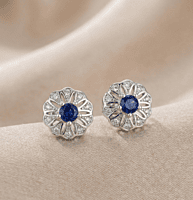 925 Silver Azure Bloom Stud Earrings