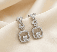 925 Silver Gam Gala Drop Earrings