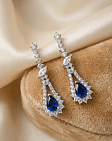 925 Silver Midnight Azure Drop Earrings