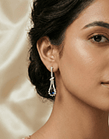 925 Silver Midnight Azure Drop Earrings