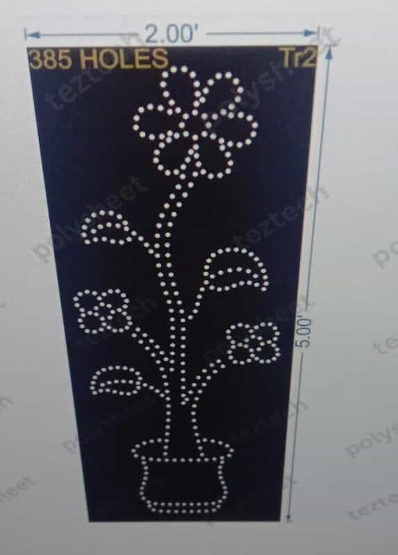 TR2 FLOWER TREE 5X2FEET 385 HOLES
