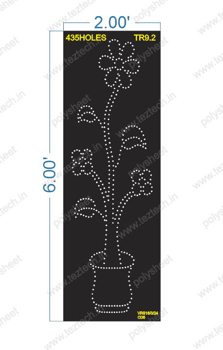 TR9.2 FLOWER POT 1 PART 6X2 FEET 435 HOLES