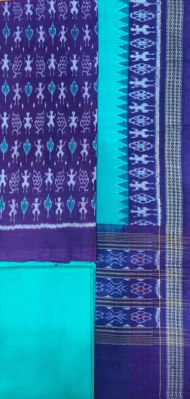 TRADITIONAL DRESS SET-PURPLE-SEAGREEN