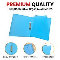 A4 Slim Black Translucent Ringbinder