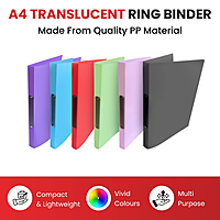 A4 Slim Black Translucent Ringbinder