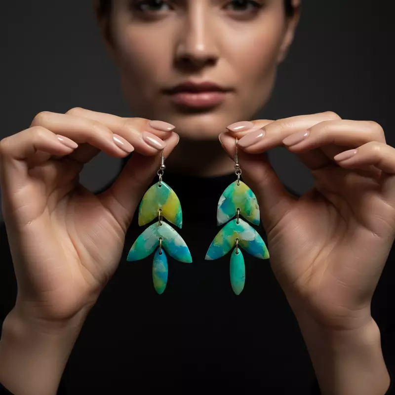 Aquamarine Aurora Tiered Drop Earrings