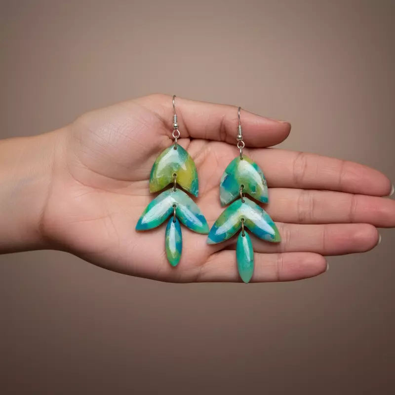 Aquamarine Aurora Tiered Drop Earrings