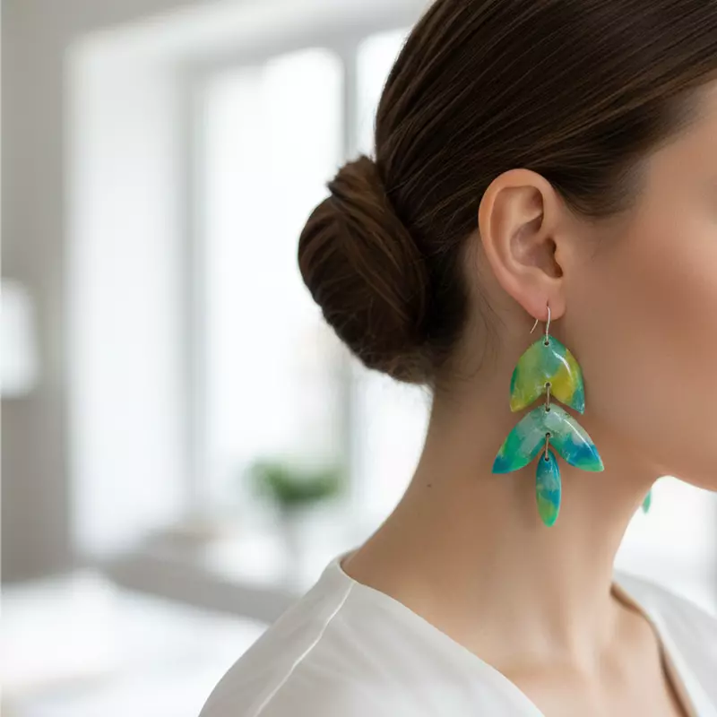 Aquamarine Aurora Tiered Drop Earrings