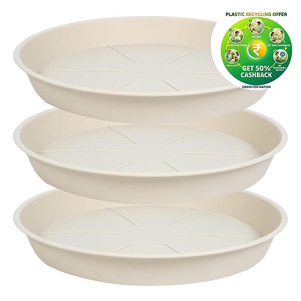 Plant Pot Bottom Tray | White| 6 / 8 / 10 / 12 Inch
