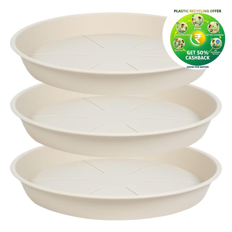 Plant Pot Bottom Tray | White| 6 / 8 / 10 / 12 Inch