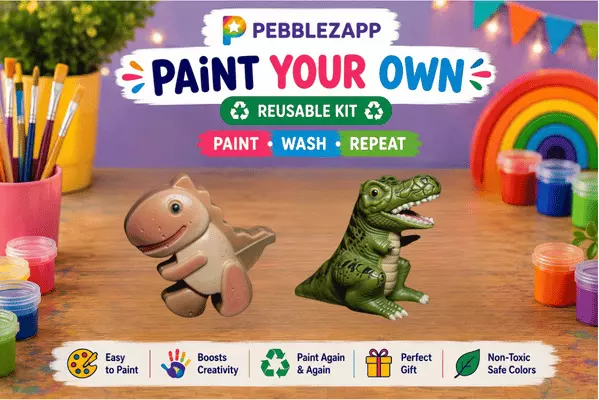 Reusable Trex + one Dino DIY Painting Kit