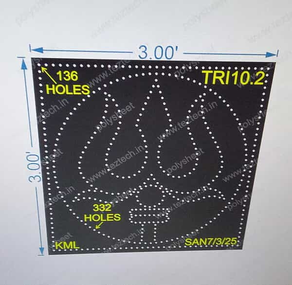 TRI10.2 TRISHUL 1 PART 3X3 FEET 468 HOLES