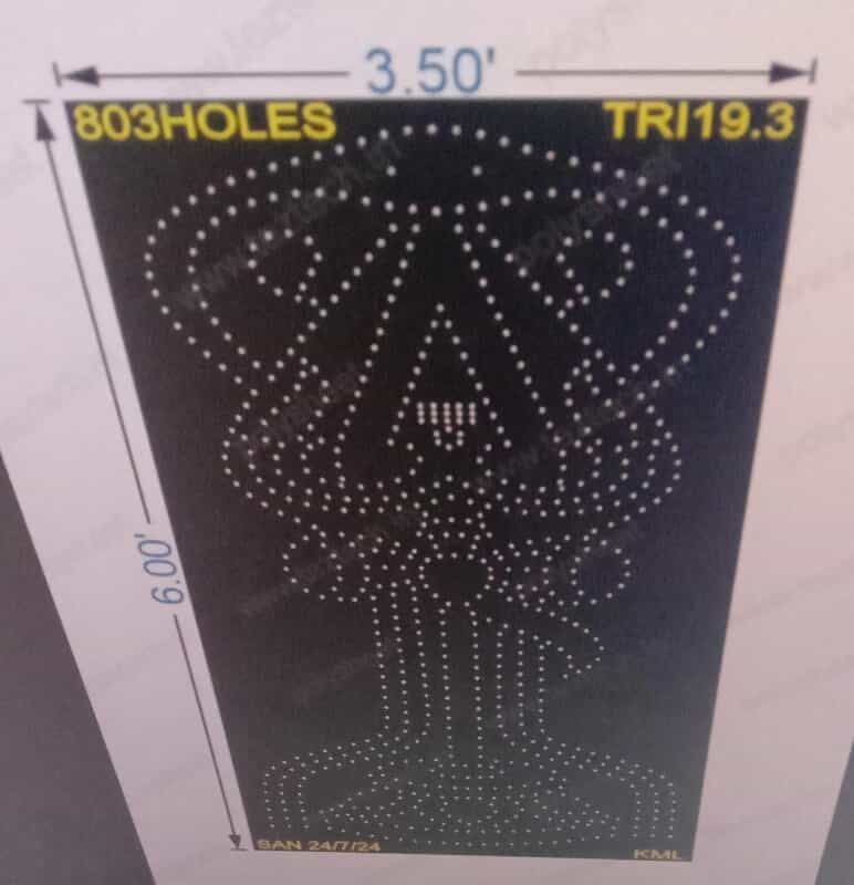 TRI19.3 TRISHUL 6X3.5 FEET 803 HOLES