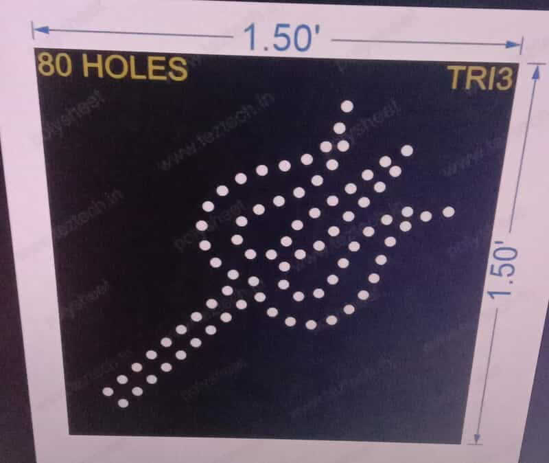TRI3 TRISHUL 1.5X1.5 FEET 80 HOLES