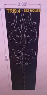 TRI9.4 TRISHUL 3X10 FEET 522 HOLES