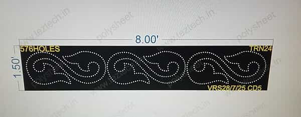 TRN24 TORAN 1 PART 1.5X8 FEET 576 HOLES