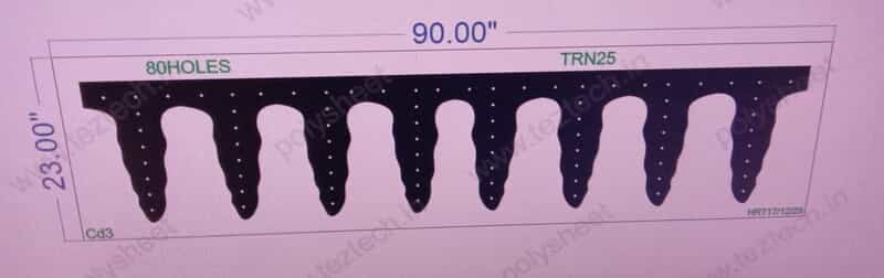 TRN25 TORAN 1 PART 23X90 INCH 88 HOLES