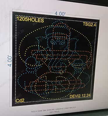 TSG2.4 TAMIL OM, SHIVLING, GANESHJI 1 PART 4X4 FEET 1205 HOLES