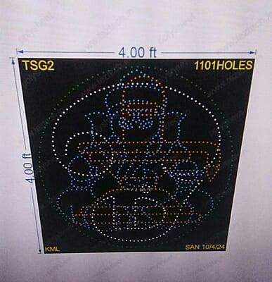 TSG2 TAMIL OM, SHIVLING, GANESHJI 4X4 FEET 1101 HOLES