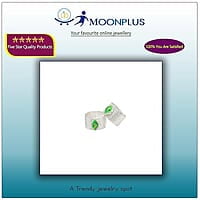 Silver Toe ring, Metti with Green Enamel Design