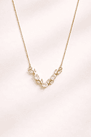 Gold Crystal Leaf Vine Necklace