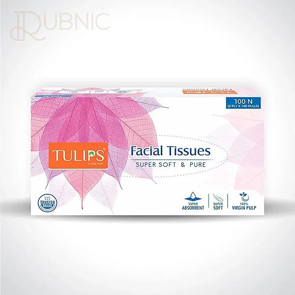 TULIP FACIAL TISSUE PAPER 100 PULLS