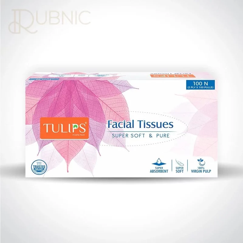 TULIP FACIAL TISSUE PAPER 100 PULLS