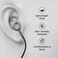 Portronics Conch Tune C – Type-C Earphones, Mic, Grey. Enjoy high-quality sound with a sleek design. Perfect for music lovers and calls. Lightweight and comfortable for all-day use.