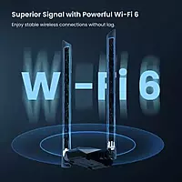 Tenda U18a AX1800 wifi6 Dual-band Wireless USB Adapter with External Anteena ,Supports Windows 11 & 10 (Black) Tenda U18a AX1800 wifi6 Dual-band Wireless USB Adapter with External Anteena ,Supports Windows 11 & 10 (Black)